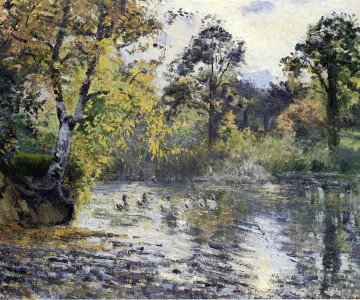 ブルック川の流れ Painting - モンフーコーの池 1874年 カミーユ・ピサロ 風景 小川